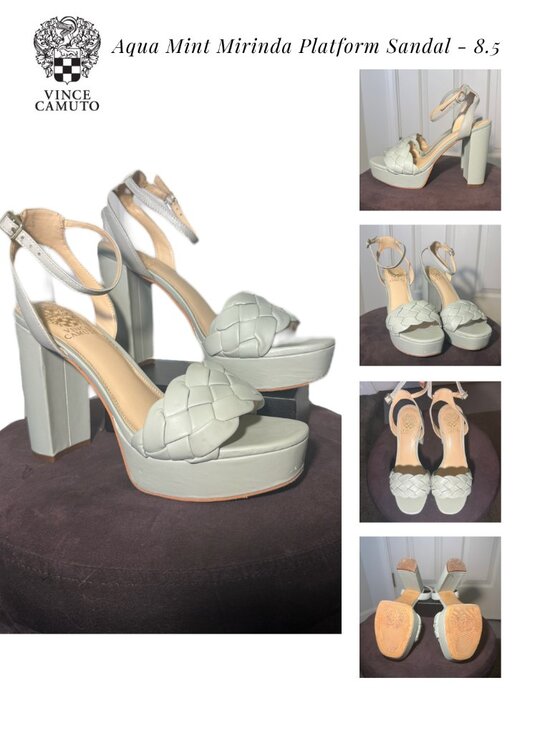 Shoes - Vince Camuto Aqua Mint Mirinda Platform Sandal - 8.5
